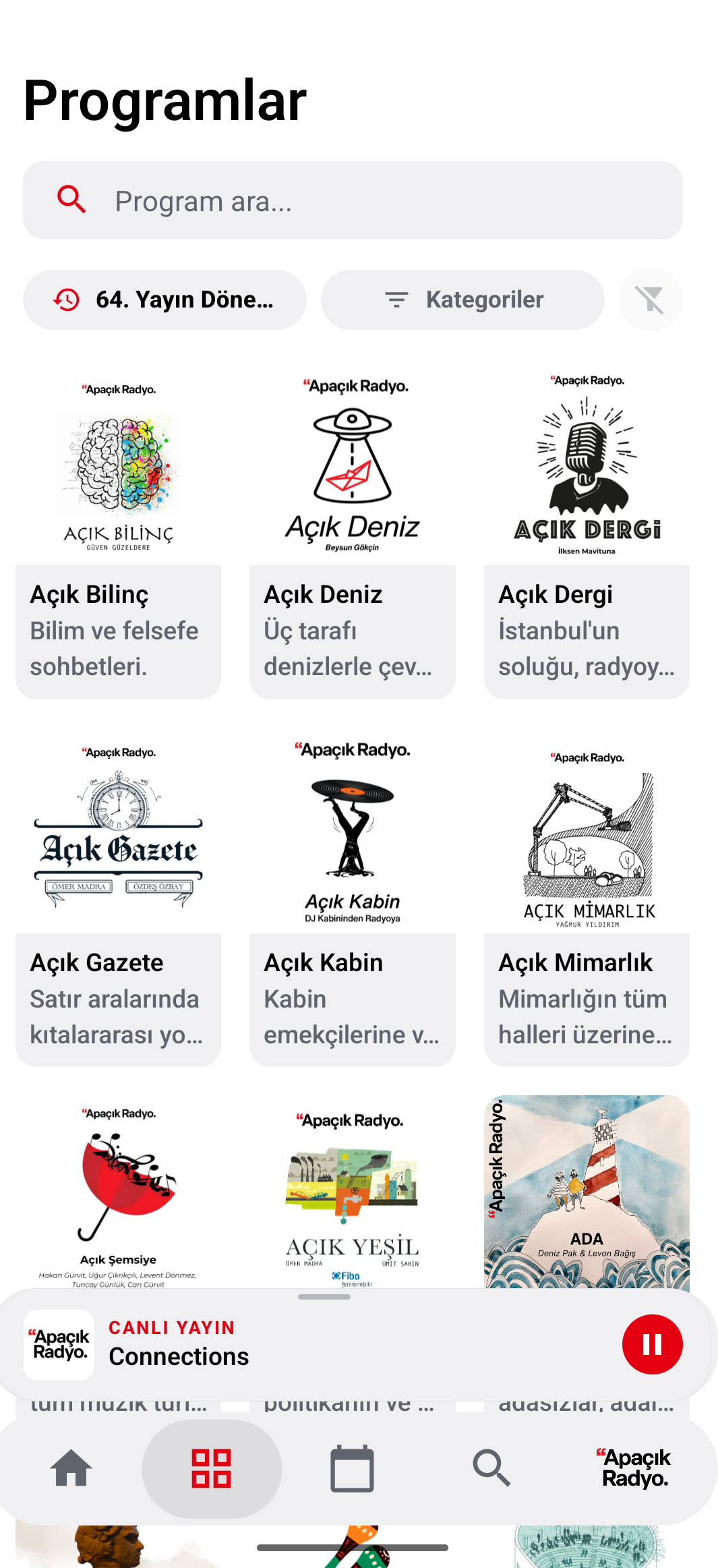 Apa&ccedil;ık Radyo Android uygulaması ekran g&ouml;r&uuml;nt&uuml;s&uuml; 4