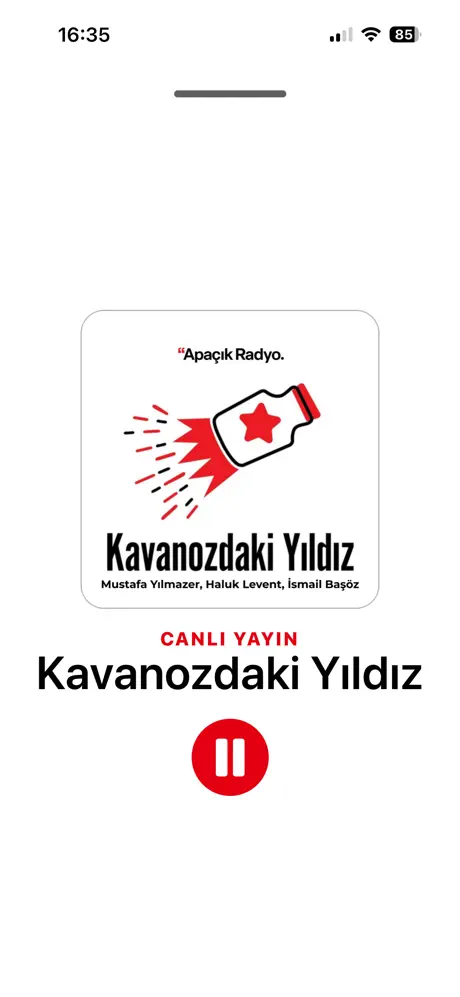 Apa&ccedil;ık Radyo iOS uygulaması ekran g&ouml;r&uuml;nt&uuml;s&uuml; 6